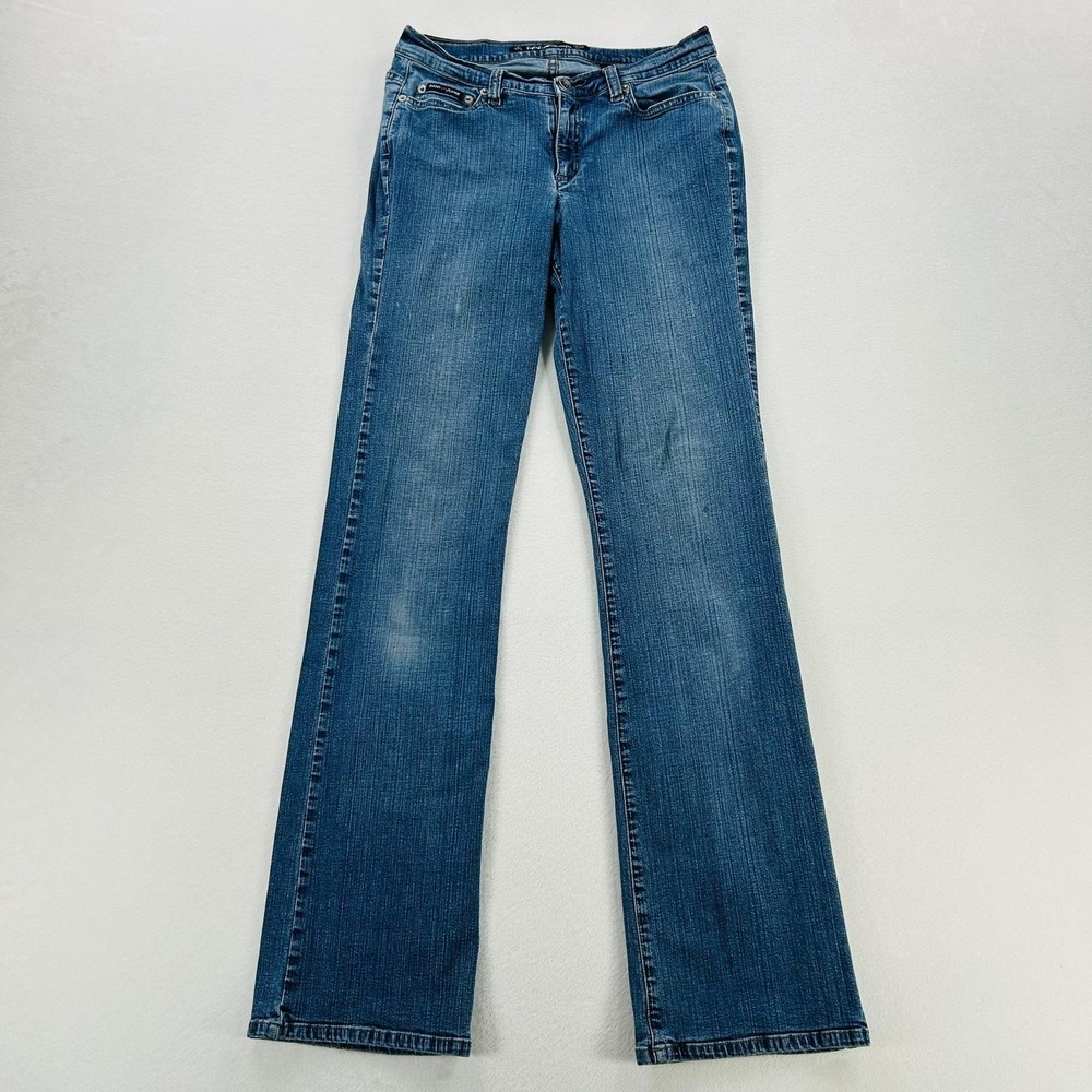 DKNY Jeans Jeans Womens 4L Tall Blue Medium Wash Straight Stretch Denim Pants